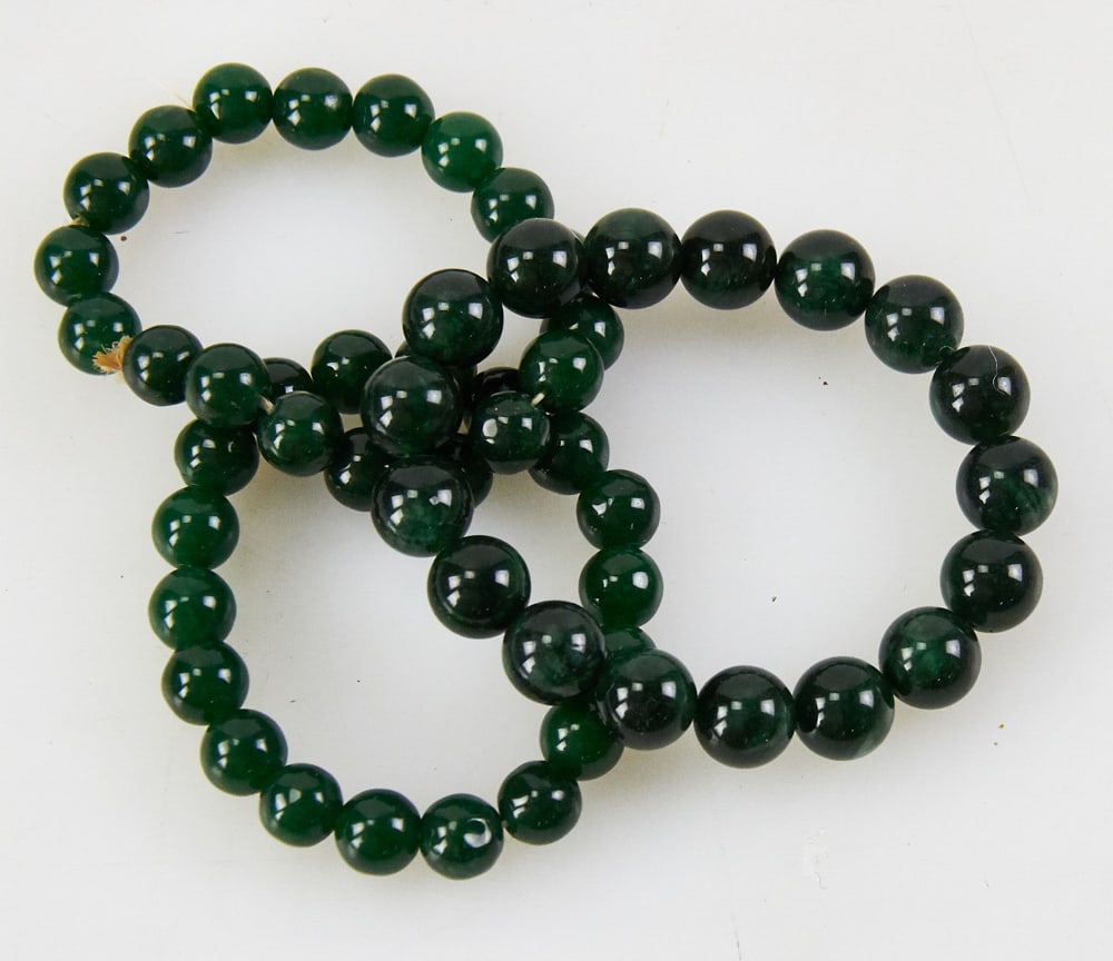 Chinese Spinach Jade Bracelets - 4