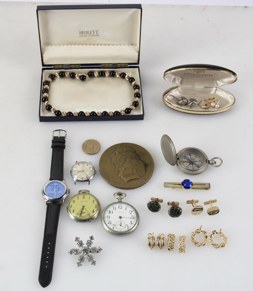 Assorted Jewelry, Watches, Millard Fillmore Coin (1 of 11)