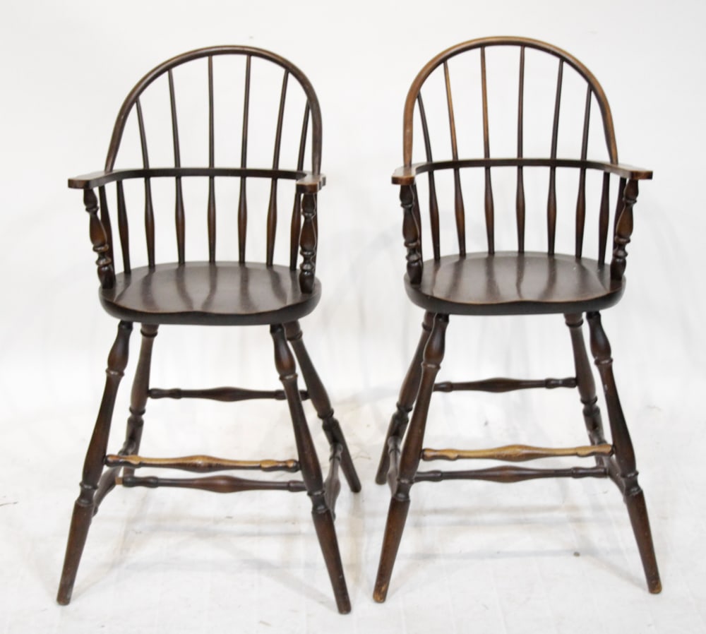 Pair of Windsor-style Mahogany High Chairs (1 of 1)