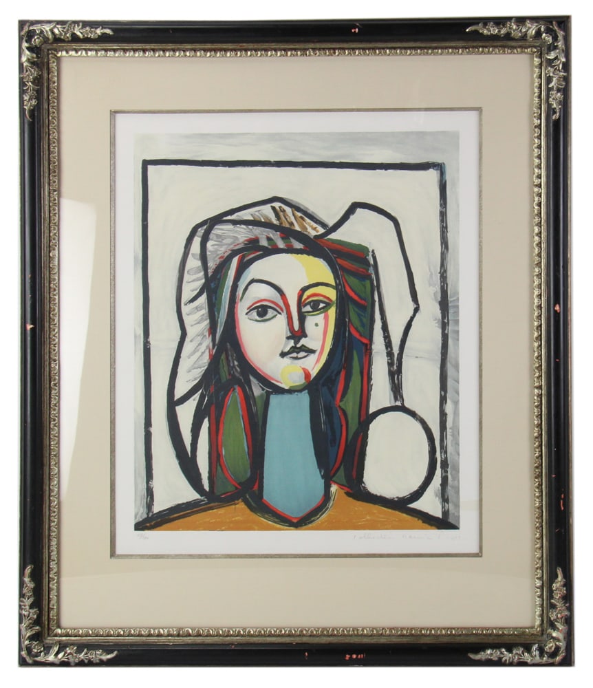 After Picasso, "Portrait au Cou Bleu", Lithograph (1 of 6)