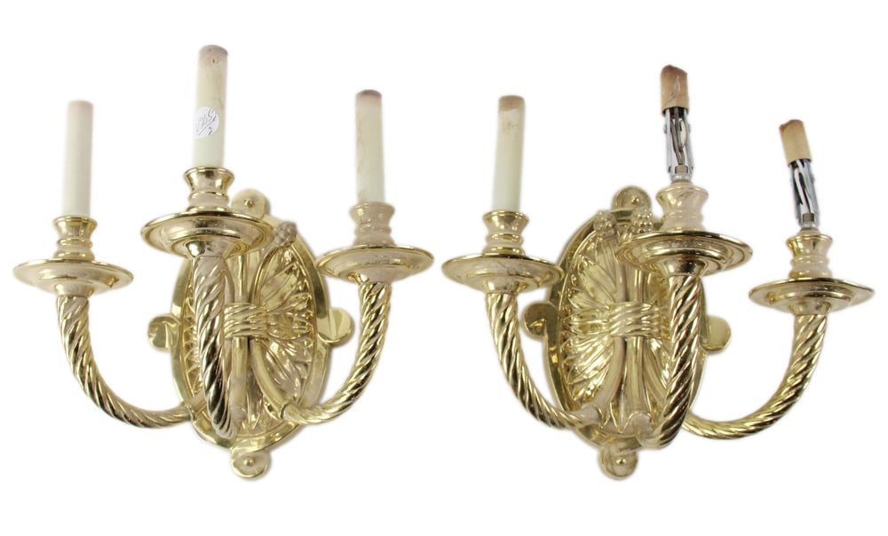 Pair of French-style Brass Sconces (1 of 5)