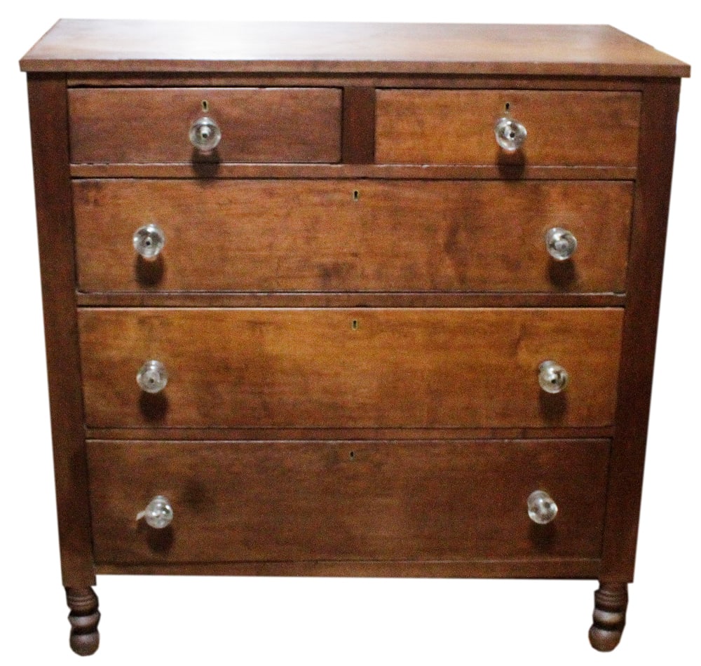19thC Southern 2-Over-3Tall Chest (1 of 6)