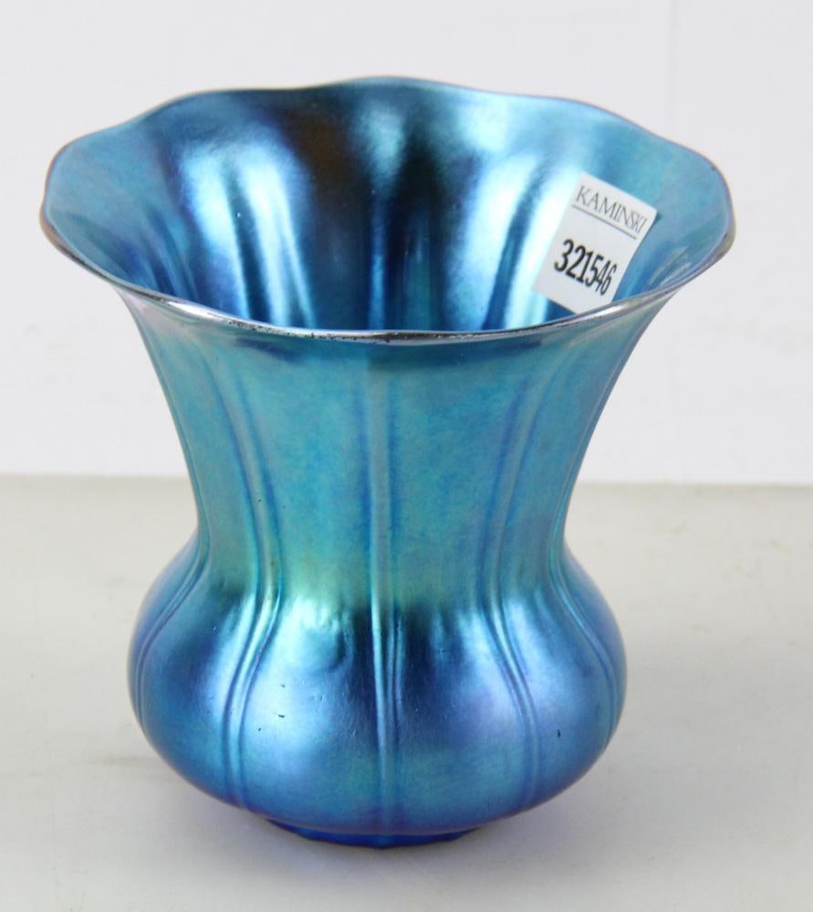 Steuben Aurene Blue Vase (1 of 8)
