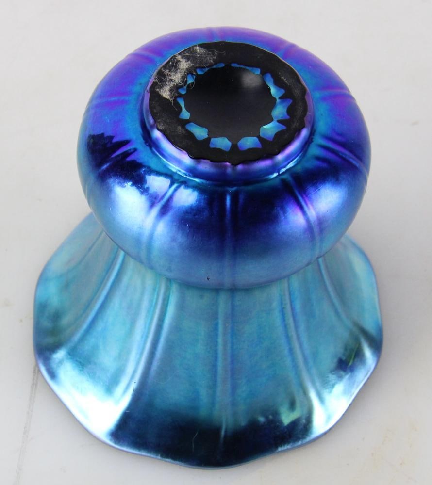 Steuben Blue Aurene Vase - 6