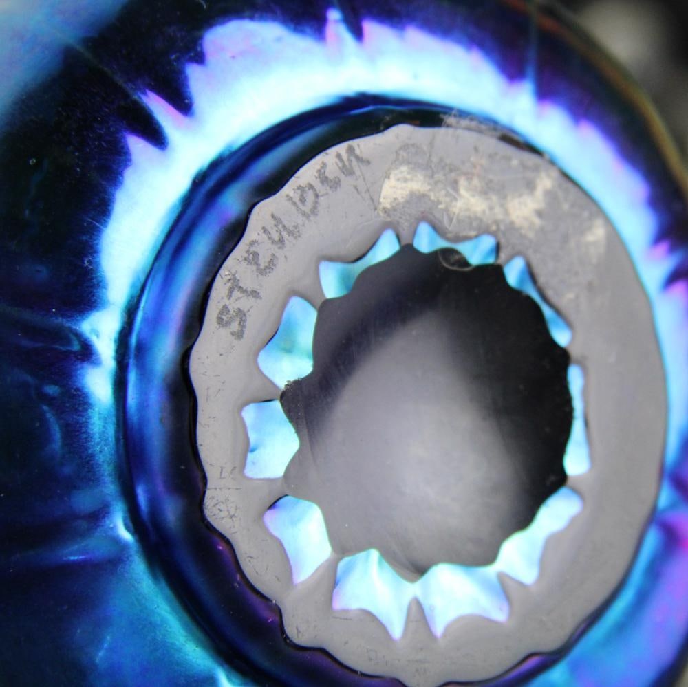 Steuben Blue Aurene Vase - 8