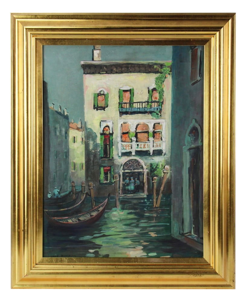Jane Peterson Signed Painting, Venetian Scene (1 of 1)