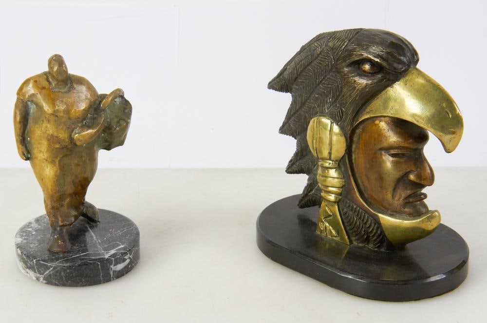 Sculpture of Native American Warriors, Bronze of Woman (1 of 5)