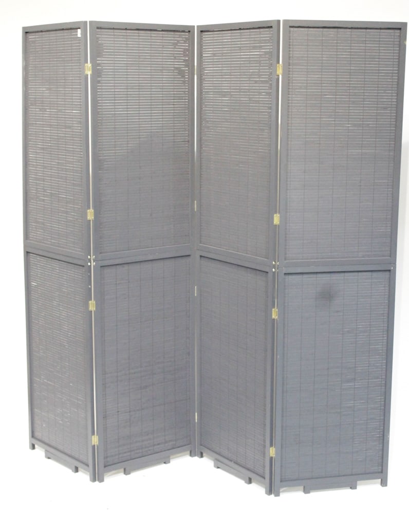Four-Panel Wood Slat Screen - 4
