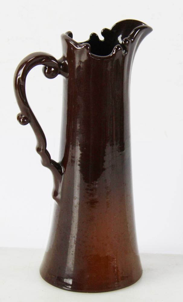 Weller Glazed Floral-Decorated Pottery Pitcher (1 of 8)