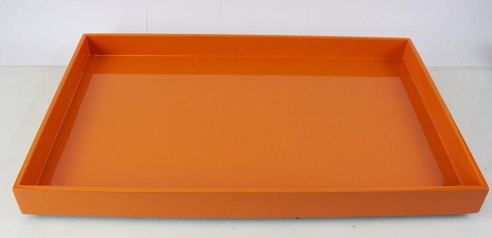 Orange Lacquered Serving Tray - 3