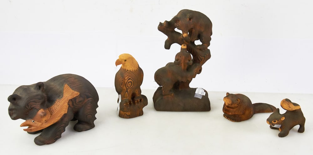 Collection of Canadian Carved Wood Figures (1 of 8)