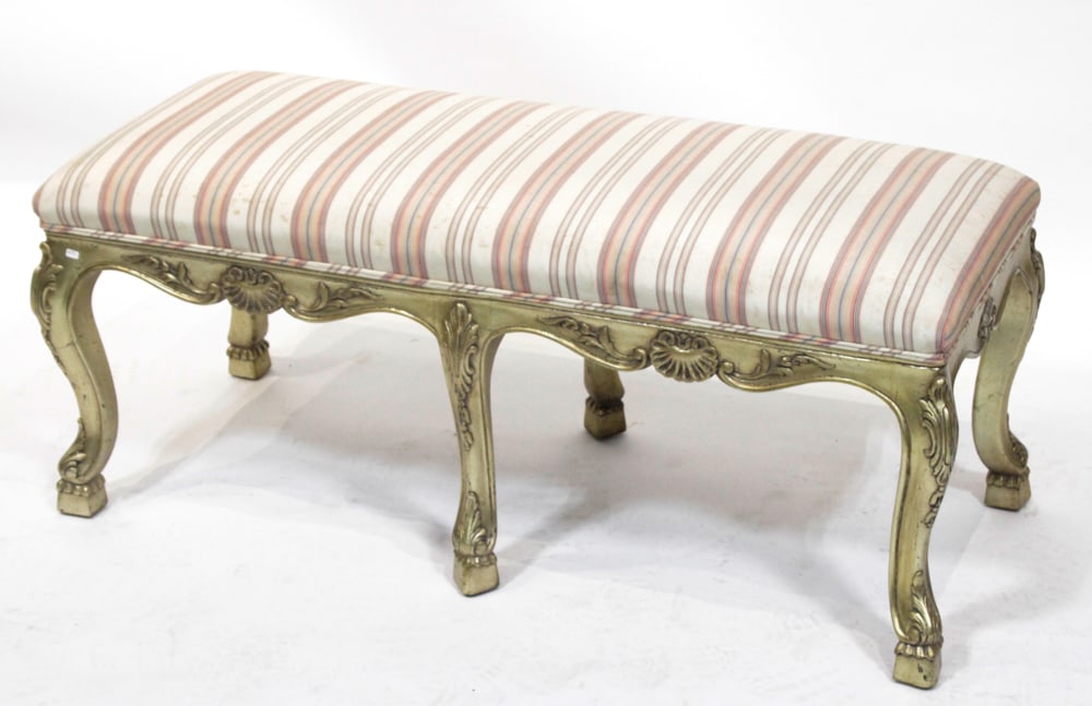 French-style Gold-Decorated Bench (1 of 7)