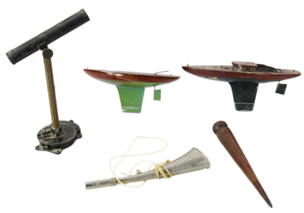 Nautical Items, Pond Boats, Signal Horn, etc. (1 of 8)
