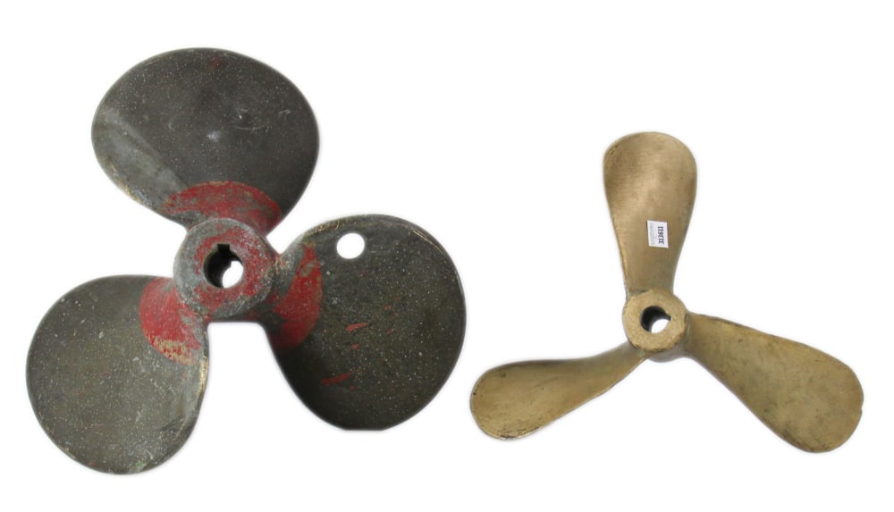 Mid-20thC Brass Propeller and Steel Propeller (1 of 6)