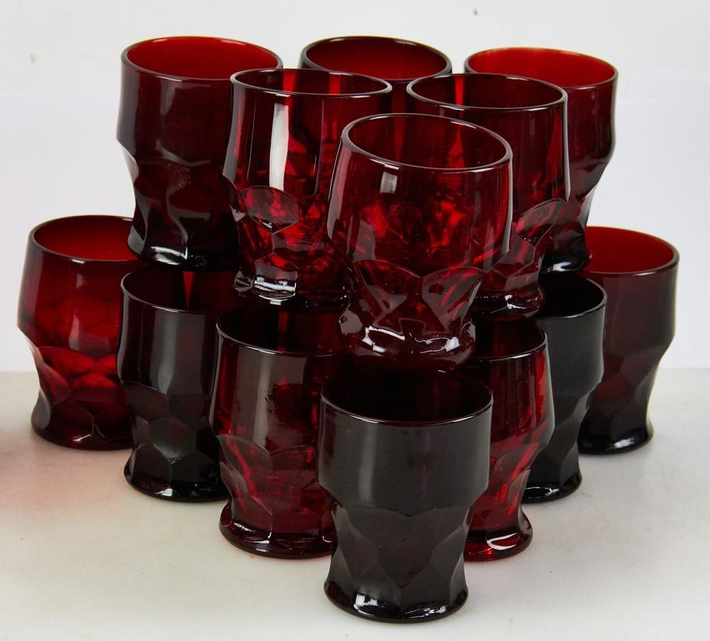 Collection of Ruby Glass - 6
