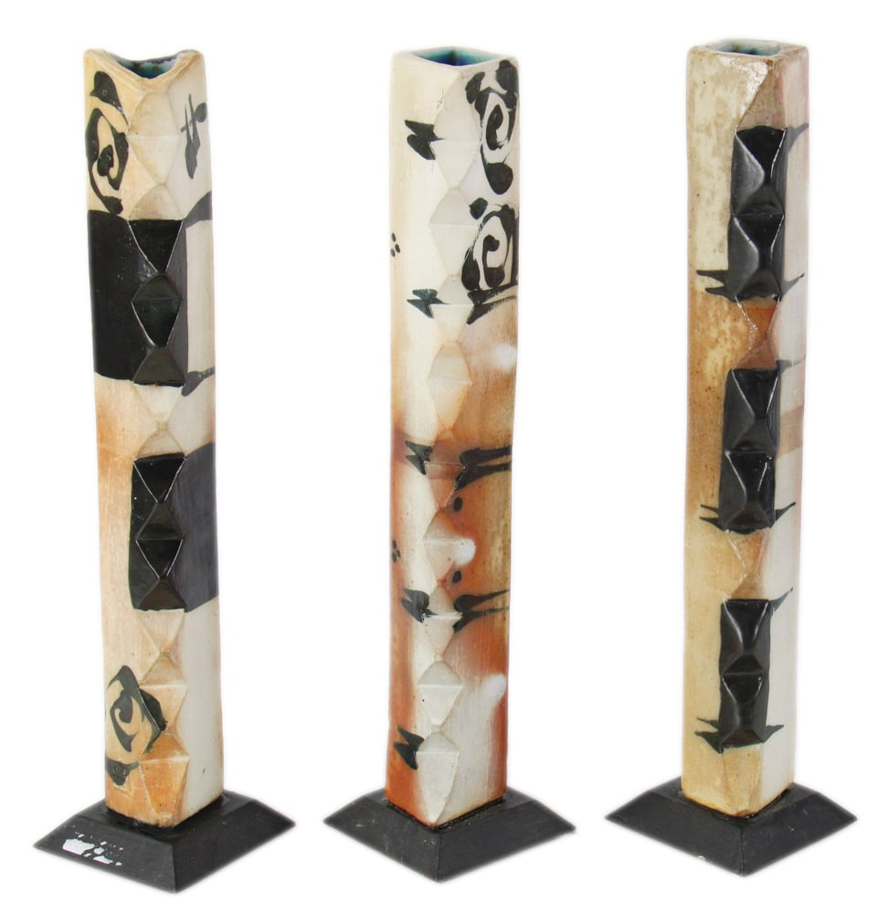 Terry Gess Studio Art Pottery Geometric Form Vases (1 of 5)