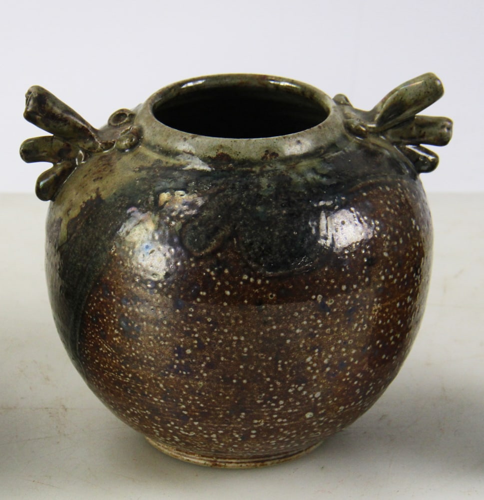 Charles Counts Studio Art Pottery Jars, Scripture Pot Vase - 3