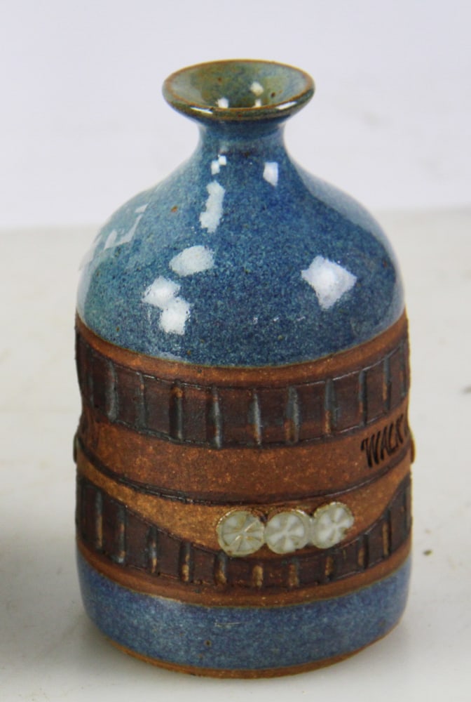 Charles Counts Studio Art Pottery Jars, Scripture Pot Vase - 4