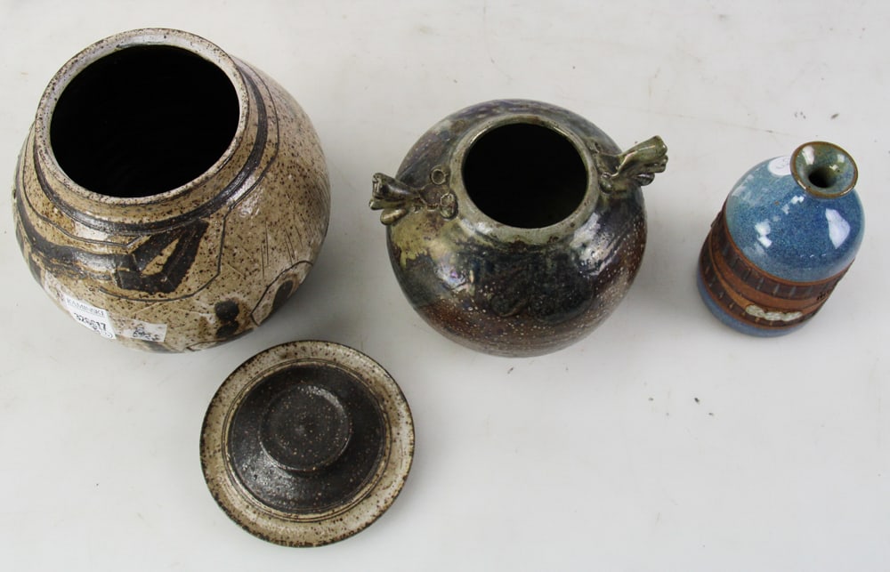 Charles Counts Studio Art Pottery Jars, Scripture Pot Vase - 6