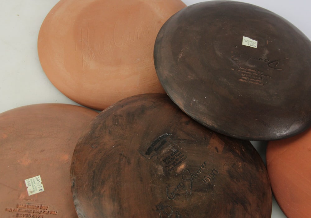 Turtle Creek Potters Large Redware Plates - 7