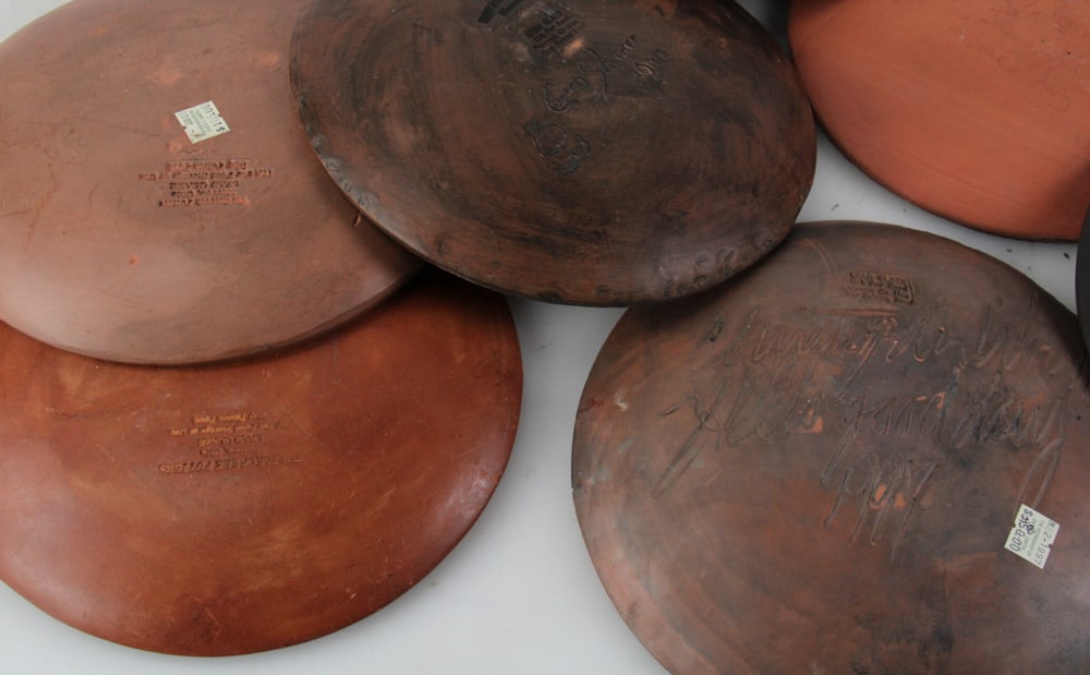 Turtle Creek Potters Large Redware Plates - 9