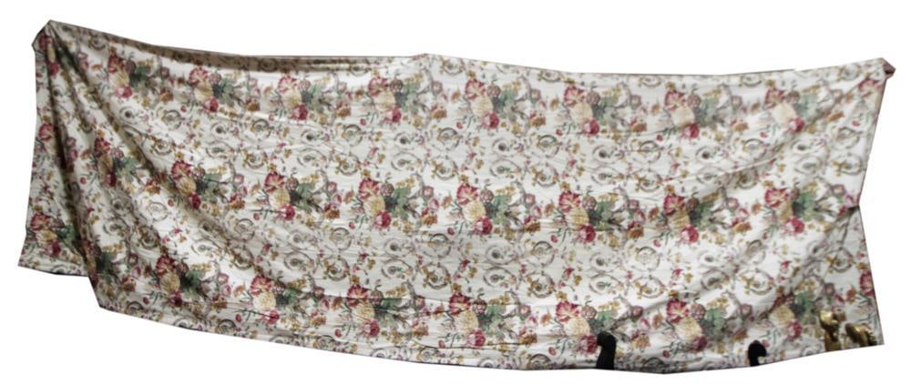 Pair of Floral Cotton Drapes, Lined (1 of 3)