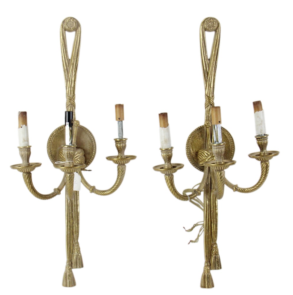 French-style Brass Wall Sconces (1 of 7)