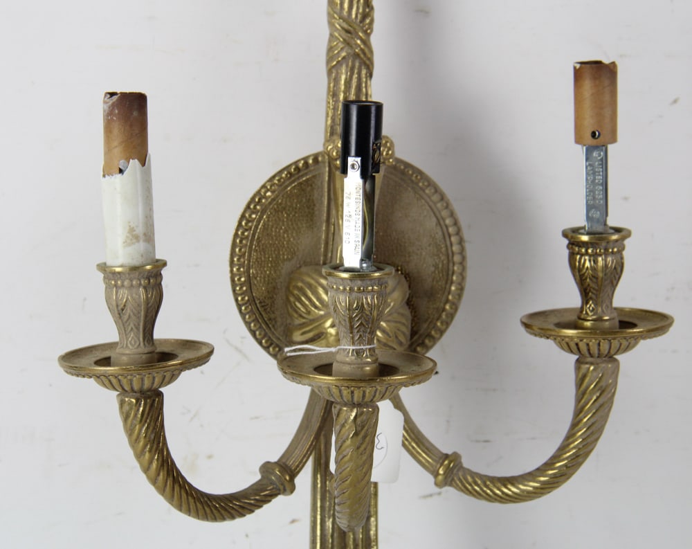French-style Brass Wall Sconces - 3