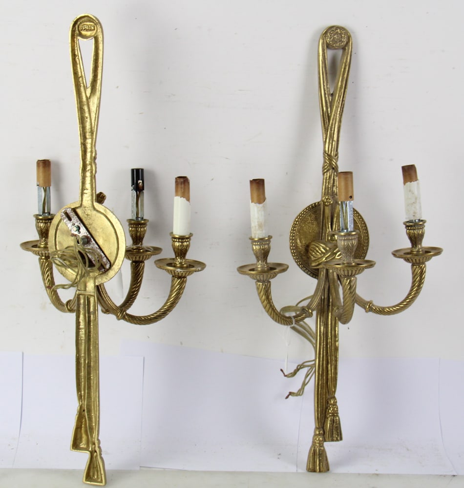 French-style Brass Wall Sconces - 5