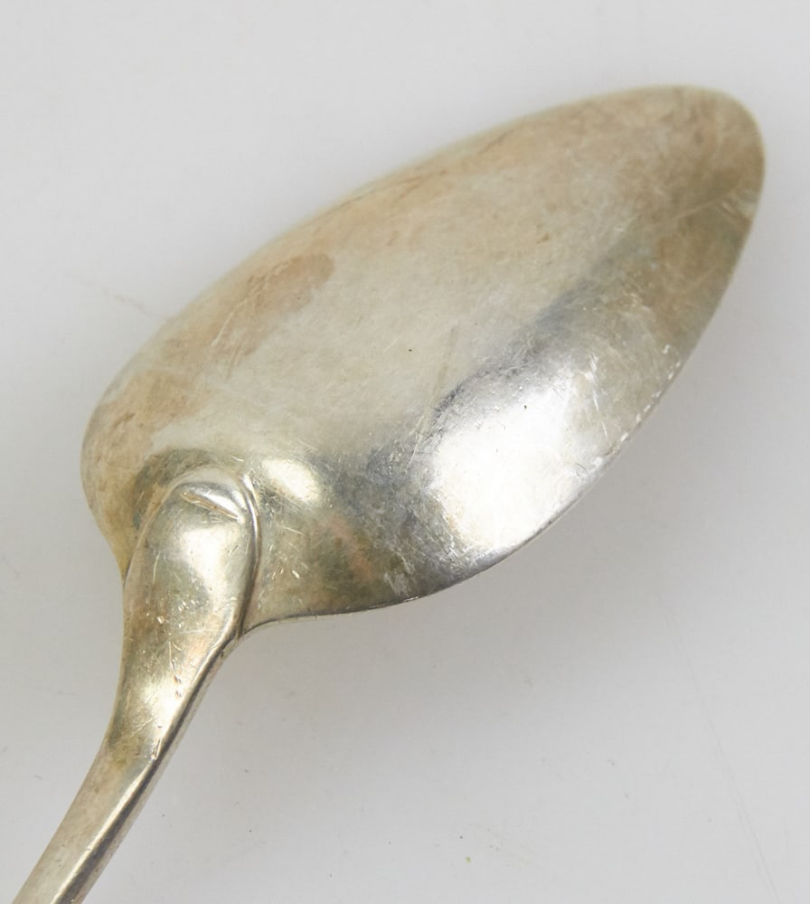 18thC English Silver Stuffing Spoon - 5
