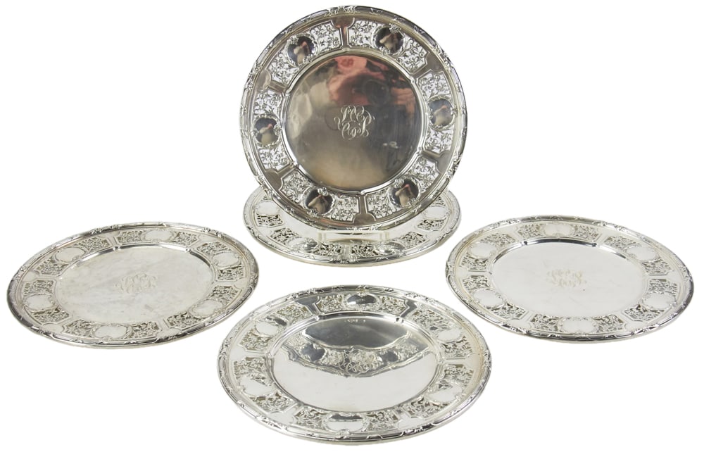 Dominick and Haff Sterling Reticulated Plates (1 of 7)