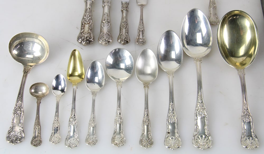Birks Sterling "Kings" Pattern Flatware Set - 10