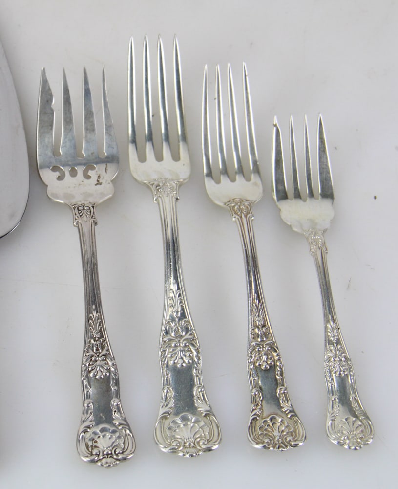 Birks Sterling "Kings" Pattern Flatware Set - 13