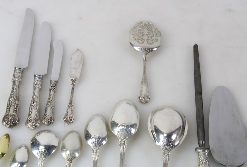 Birks Sterling "Kings" Pattern Flatware Set - 15