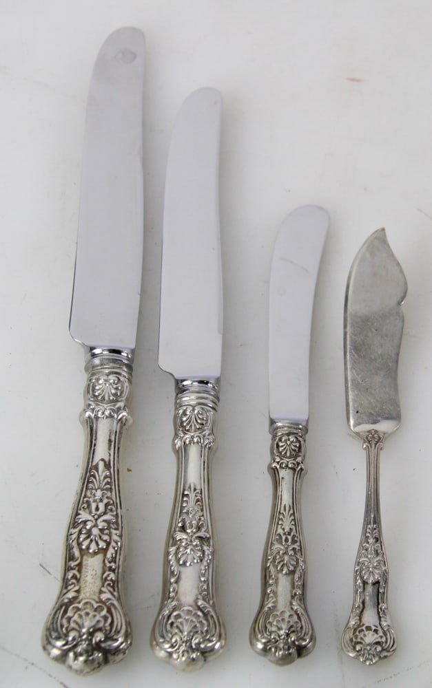 Birks Sterling "Kings" Pattern Flatware Set - 9
