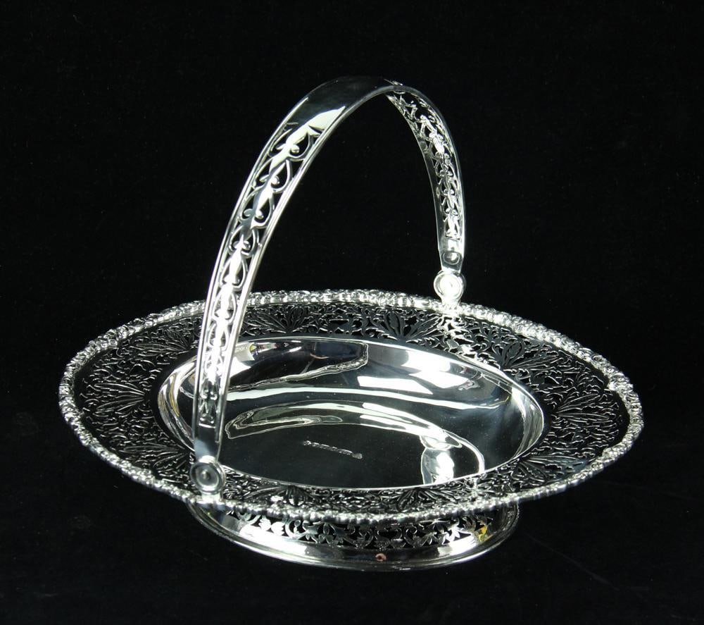 C.J. Vander English Sterling Pierced Footed Basket (1 of 7)