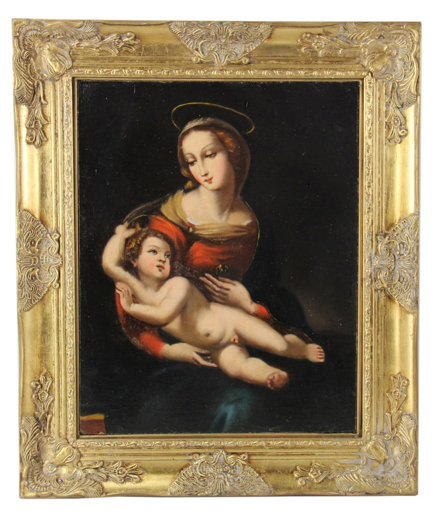 Mary and Jesus, Oil on Artist Board (1 of 7)