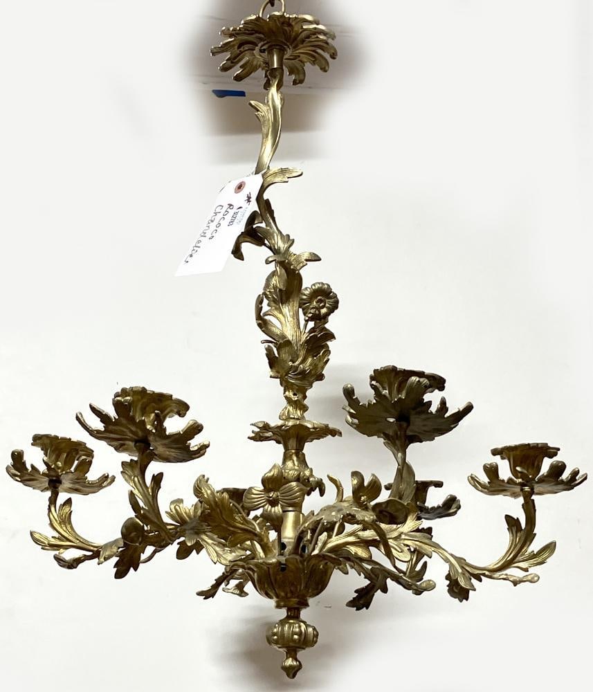 Rococo Solid Gilt Bronze Chandelier for Candles (1 of 5)