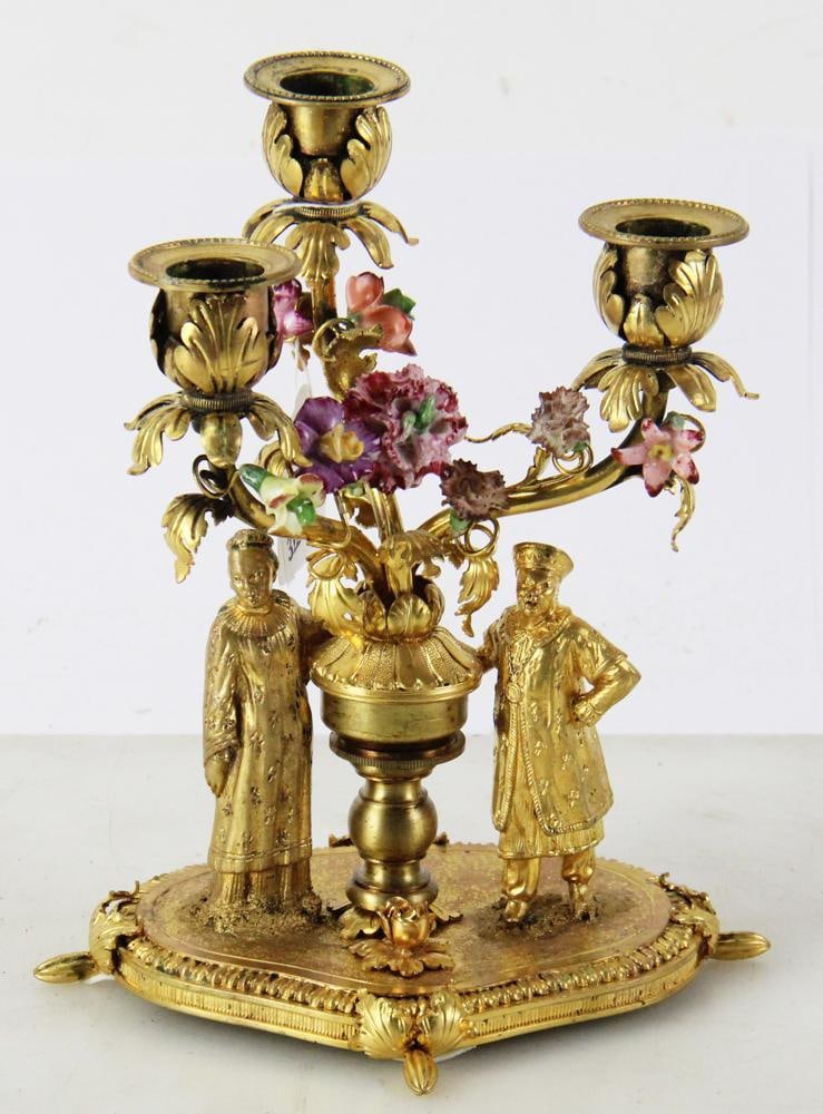 French 3-Light Candelabrum with Chinese Figures (1 of 6)