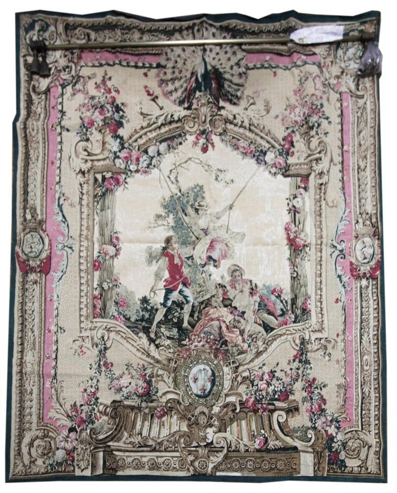Tapestry, Pink French Crest Motif (1 of 6)