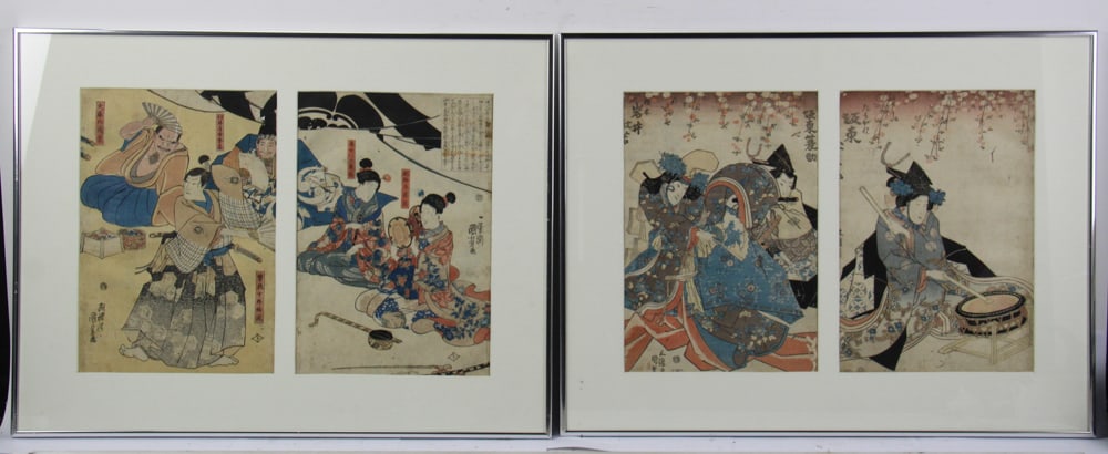 Two Japanese Woodblock Prints (1 of 9)