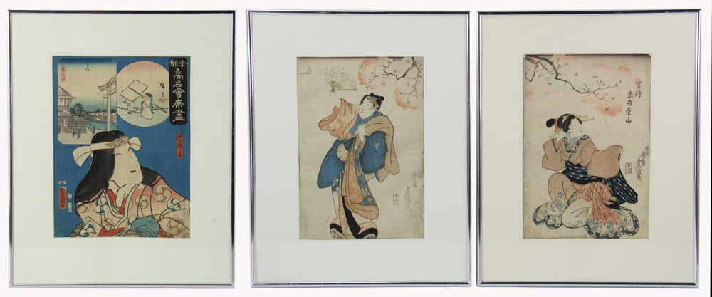 Three Japanese Woodblock Prints by Kunisada (1 of 12)