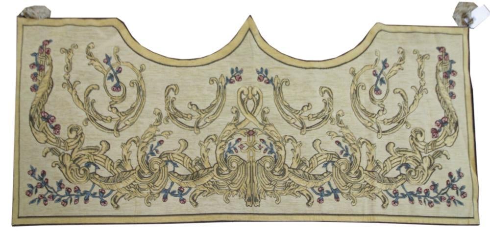 Tapestry Tan Door Valance with Gold Tassels (1 of 5)