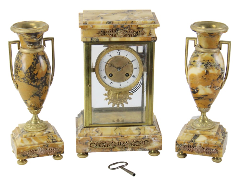 Empire-style Sienna Marble Garniture Set (1 of 1)