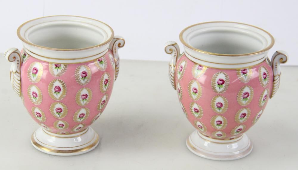 Pair of French Porcelain Painted Cachepots (1 of 7)