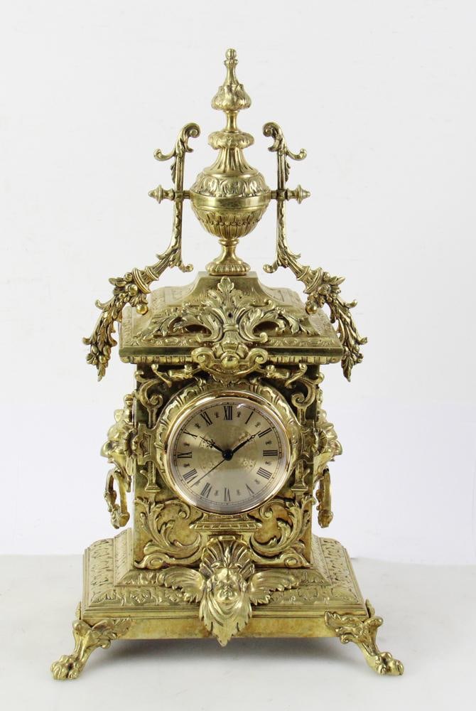 French Gargoyle Clock, Solid Brass (1 of 7)