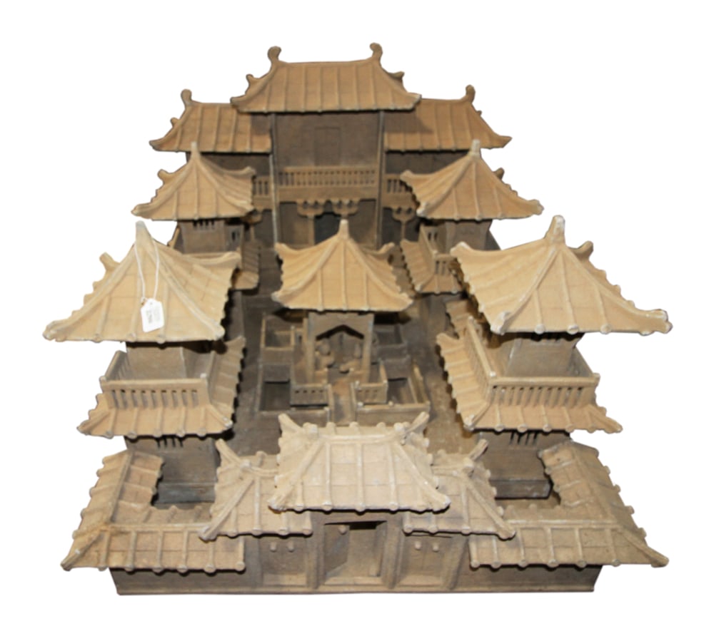 Important Chinese Han Dynasty Pottery Garden Model House (1 of 1)