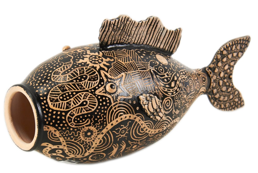 Charles Hazard Studio Art Pottery Figural Fish (1 of 5)