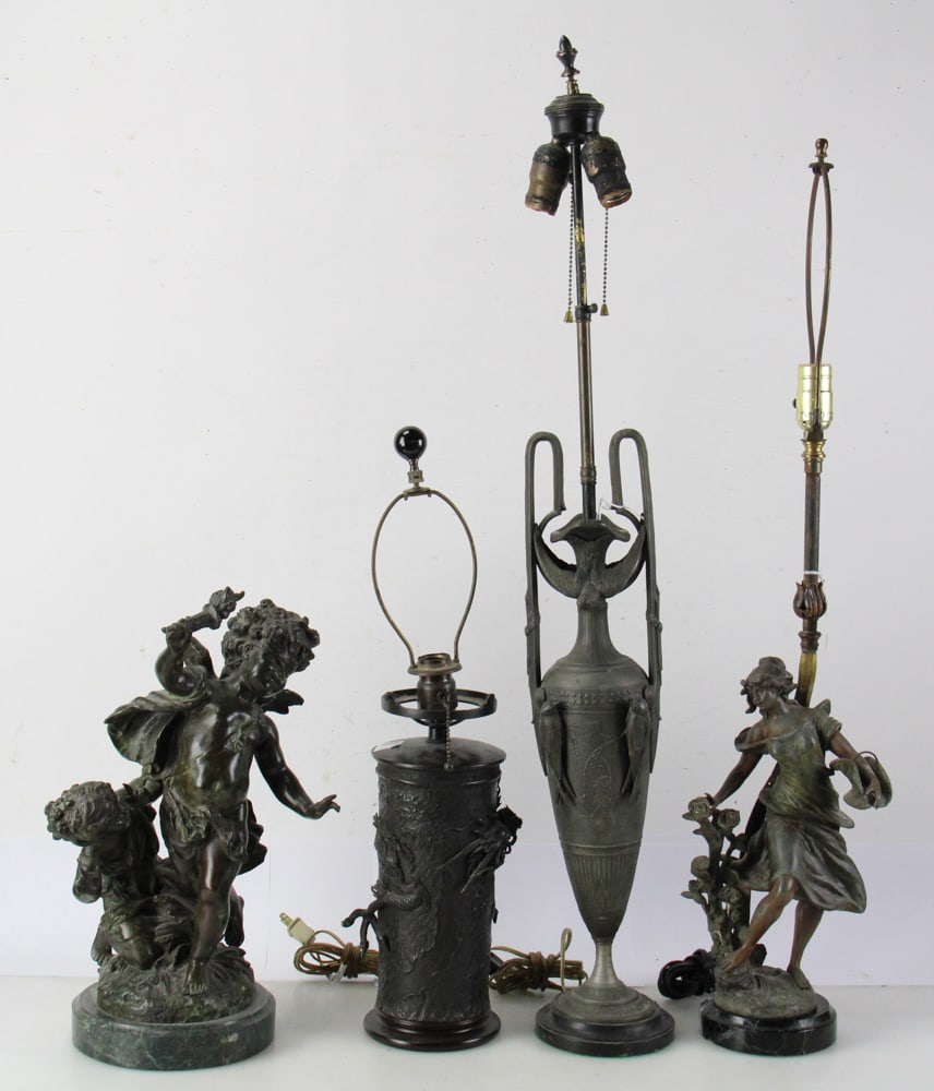 Group of Bronze Figural Lamps (1 of 11)