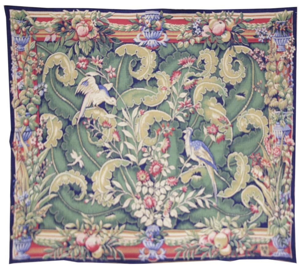 Tapestry with Birds, Leaves, Fruit Border (1 of 5)